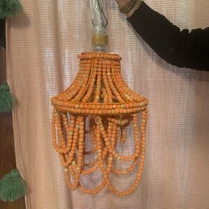 Anthropologie Terrain orange Beaded Chandelier